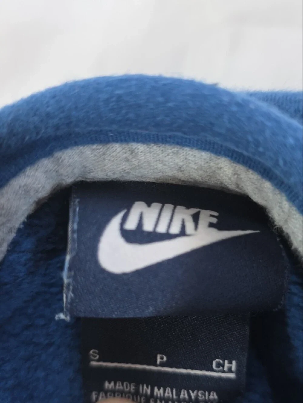 Nike Navy Hoodie with Lime Accent Swoosh